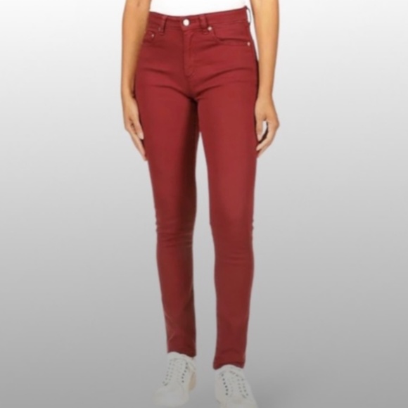 MICHAEL Michael Kors Stretch High Rise Merlot Skinny Jeans - Picture 4 of 5